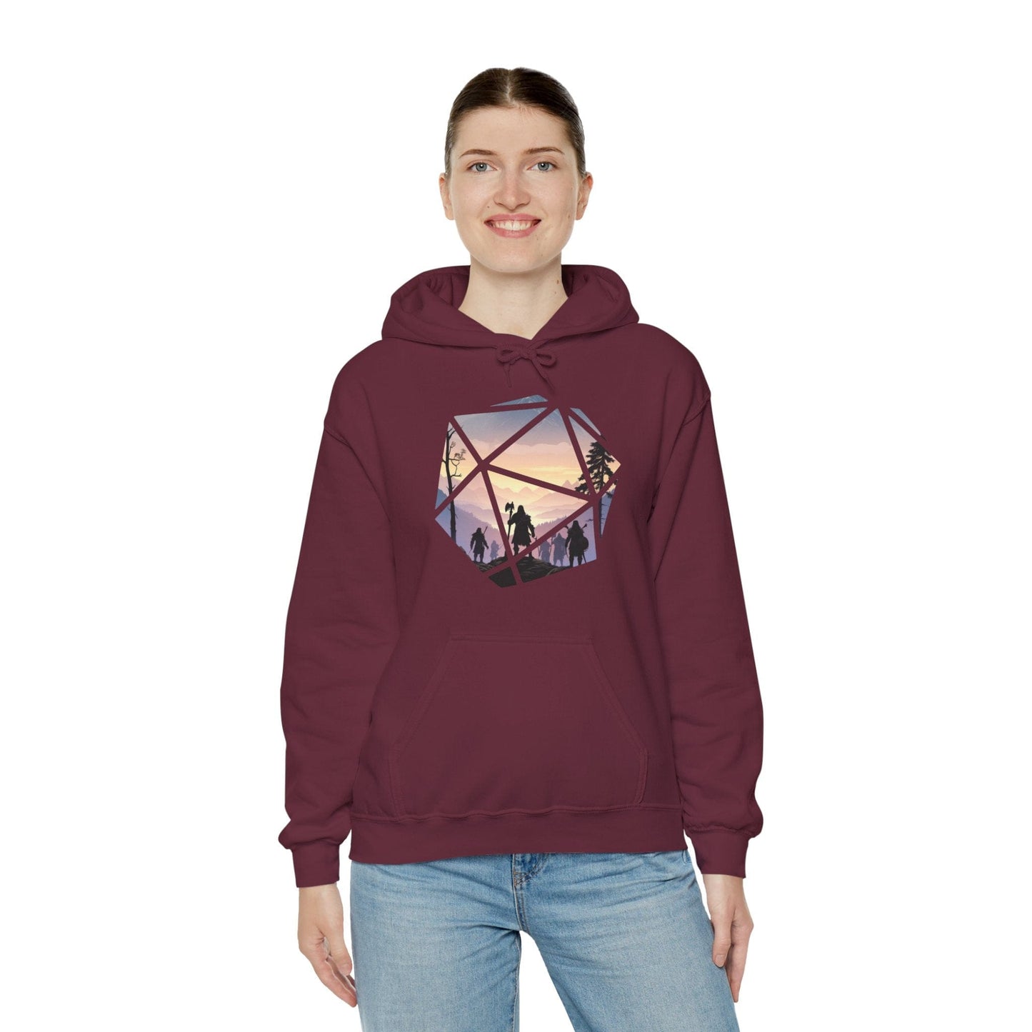Printify Hoodie DnD D20 Landscape Hoodie