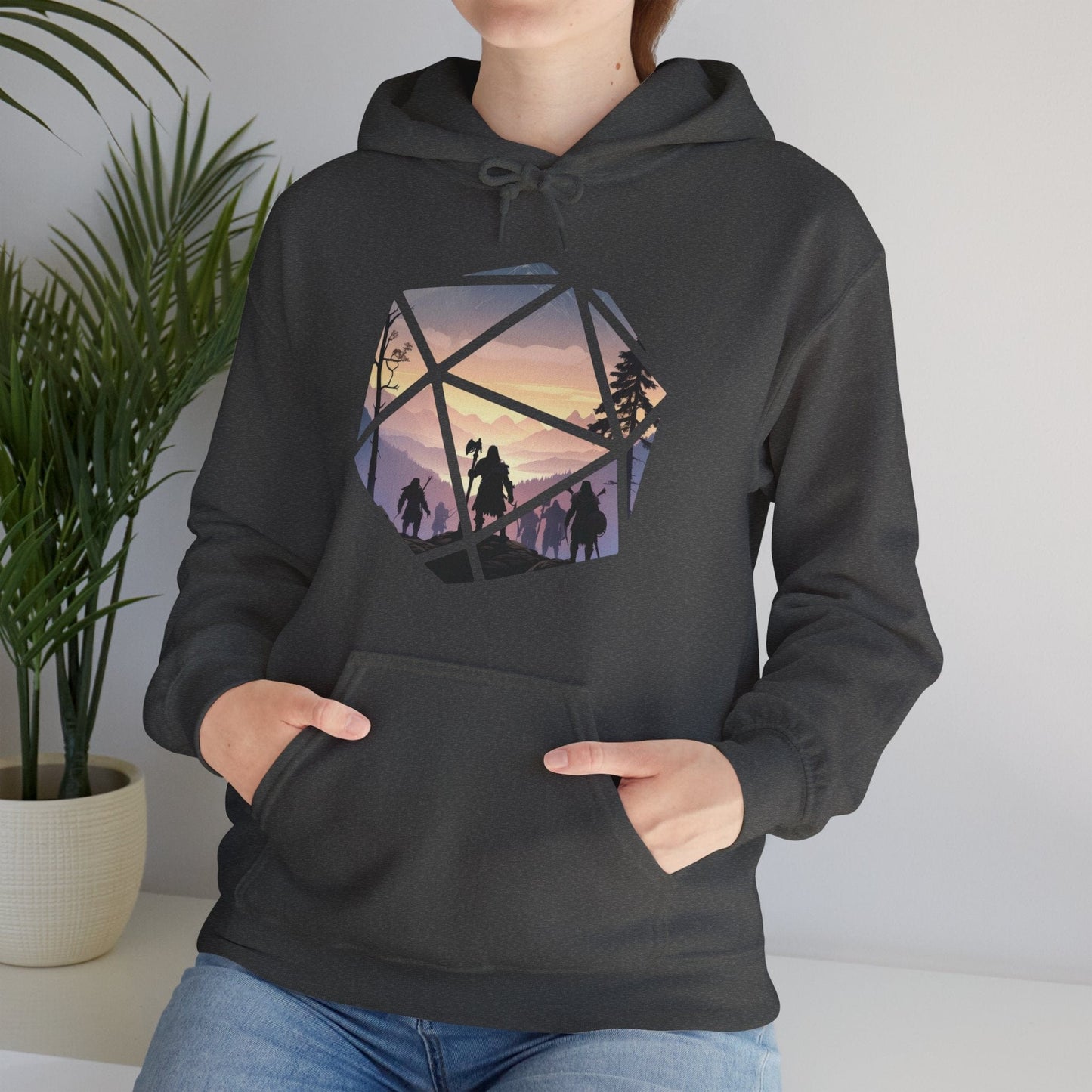 Printify Hoodie DnD D20 Landscape Hoodie