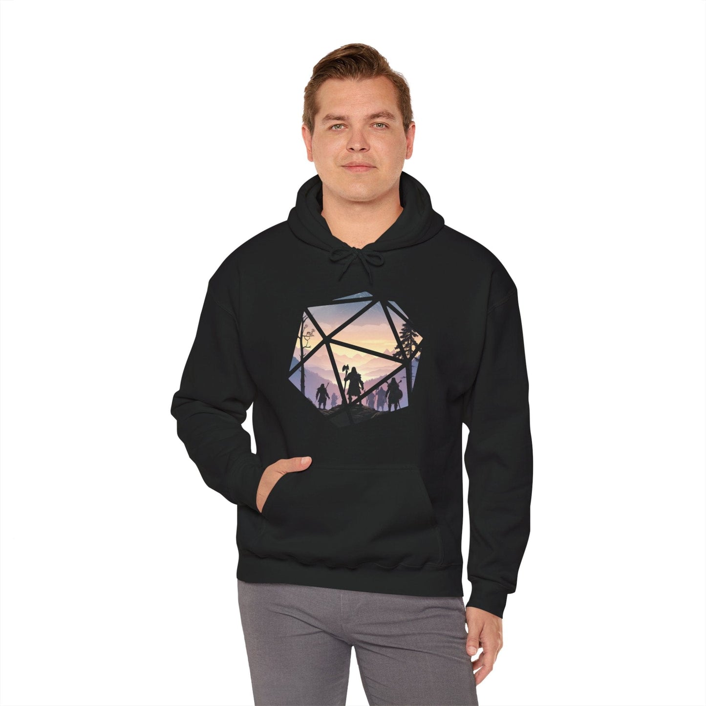 Printify Hoodie DnD D20 Landscape Hoodie