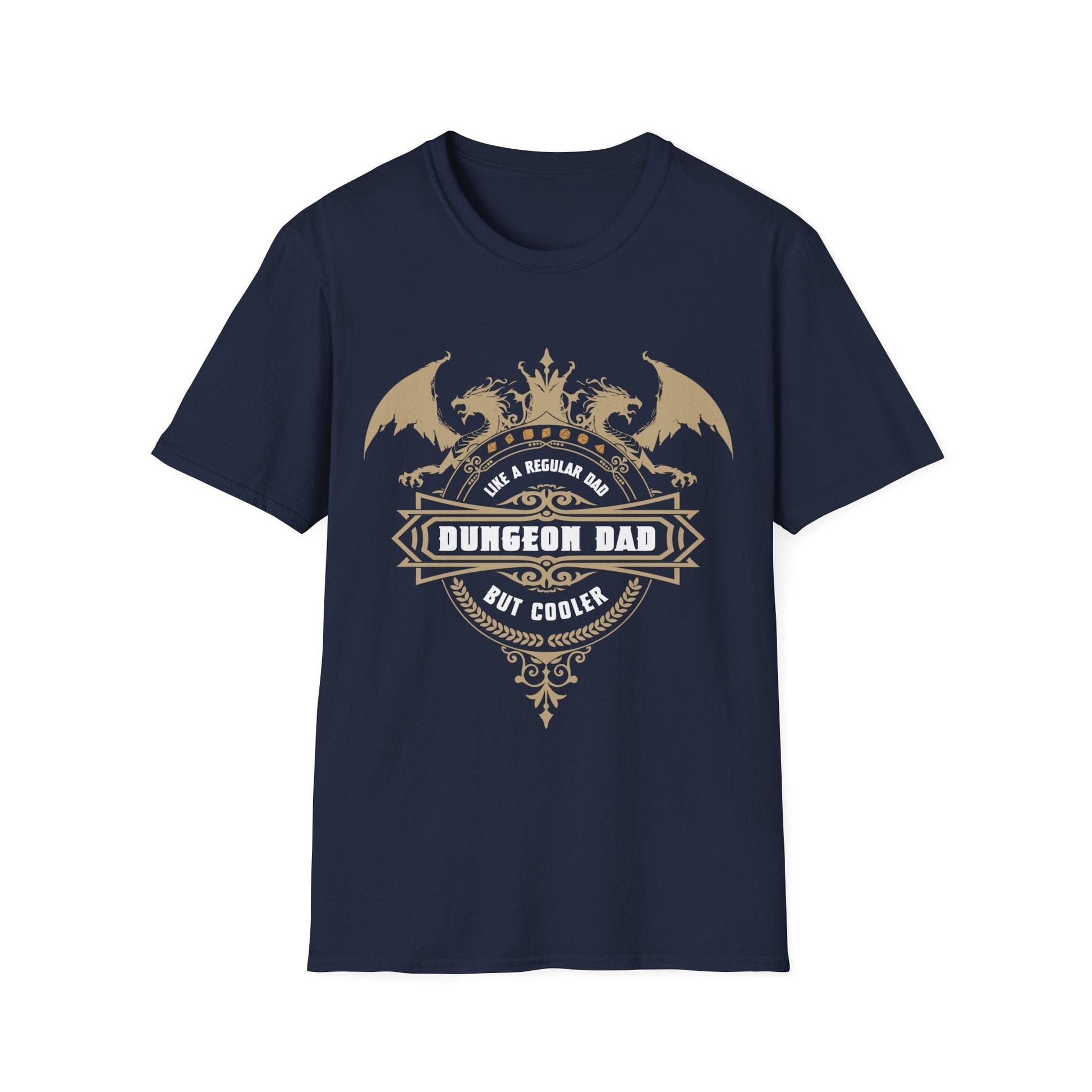 Printify T-Shirt Navy / S DnD Dad Shirt - Dungeon Dad