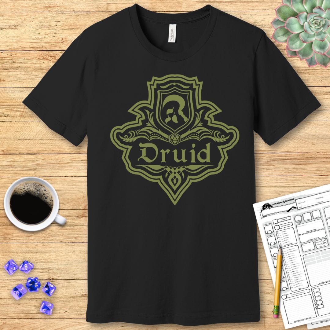 Printify T-Shirt DnD Druid Class Emblem T-Shirt