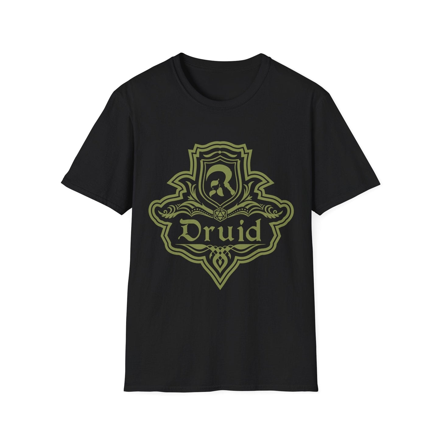 Printify T-Shirt Black / S DnD Druid Class Emblem T-Shirt