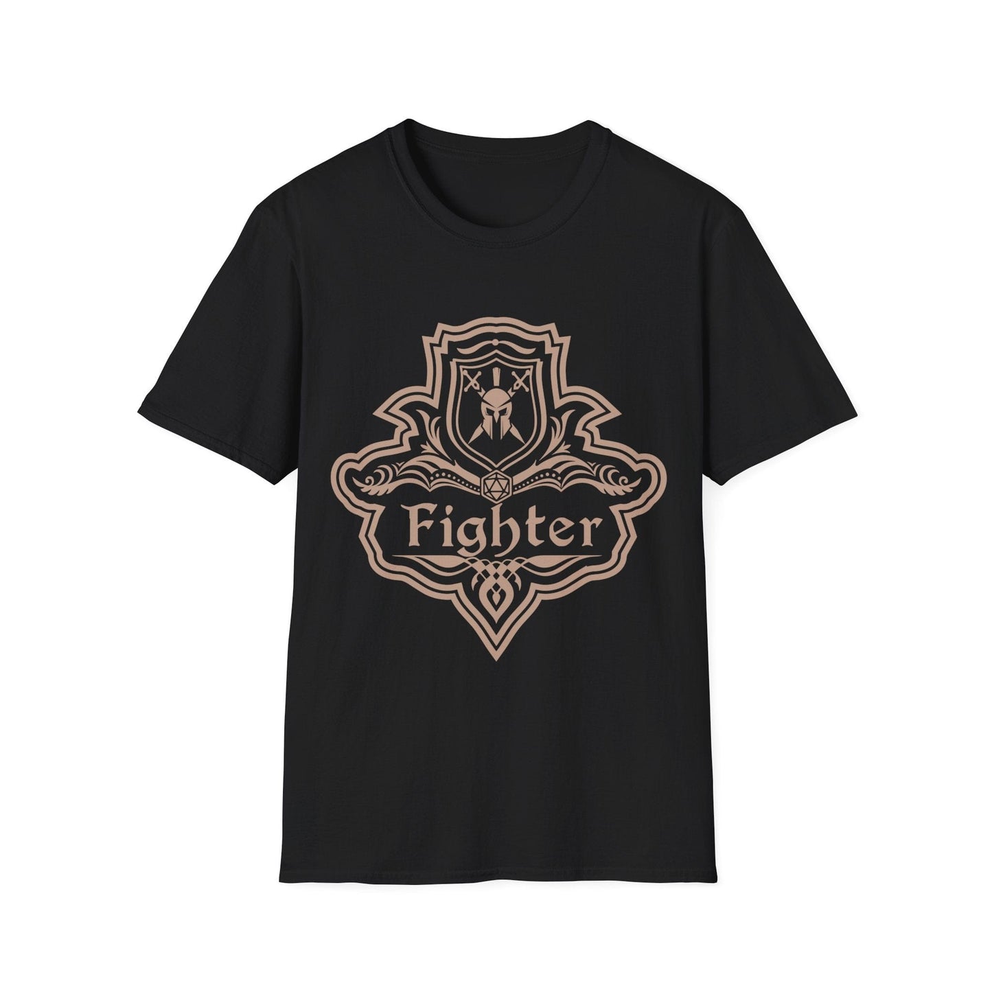 Printify T-Shirt Black / S DnD Fighter Class Emblem T-Shirt
