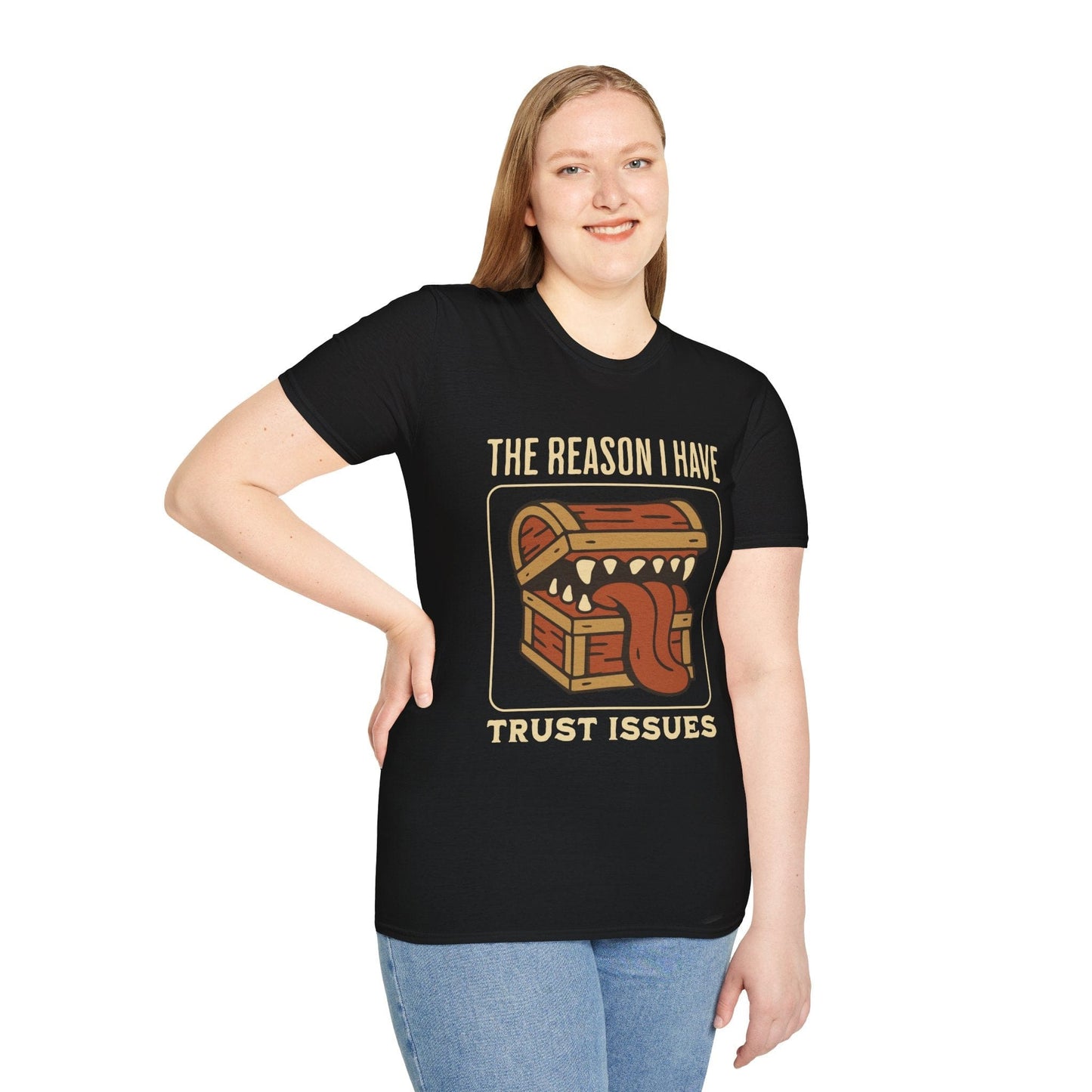 Printify T-Shirt DnD Mimic T-shirt - The Reason I Have Trust Issues