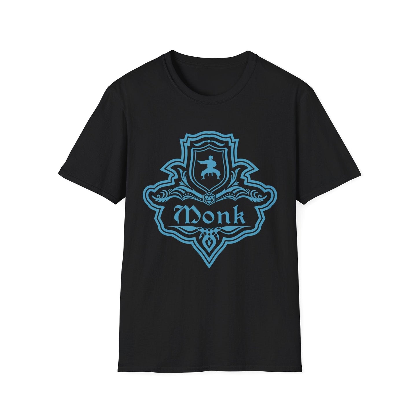 Printify T-Shirt Black / S DnD Monk Class Emblem T-Shirt