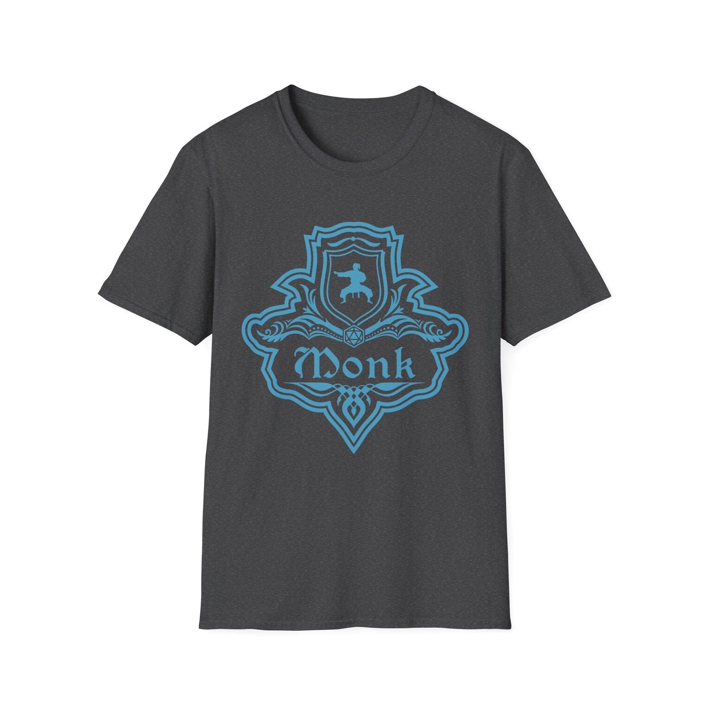 Printify T-Shirt Dark Heather / S DnD Monk Class Emblem T-Shirt