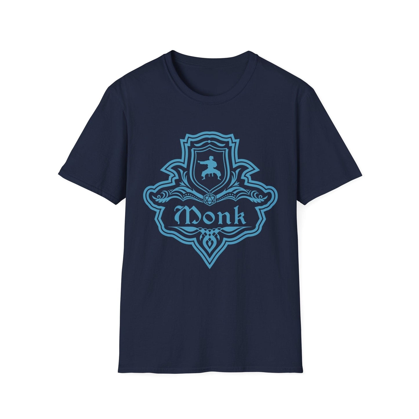 Printify T-Shirt Navy / S DnD Monk Class Emblem T-Shirt