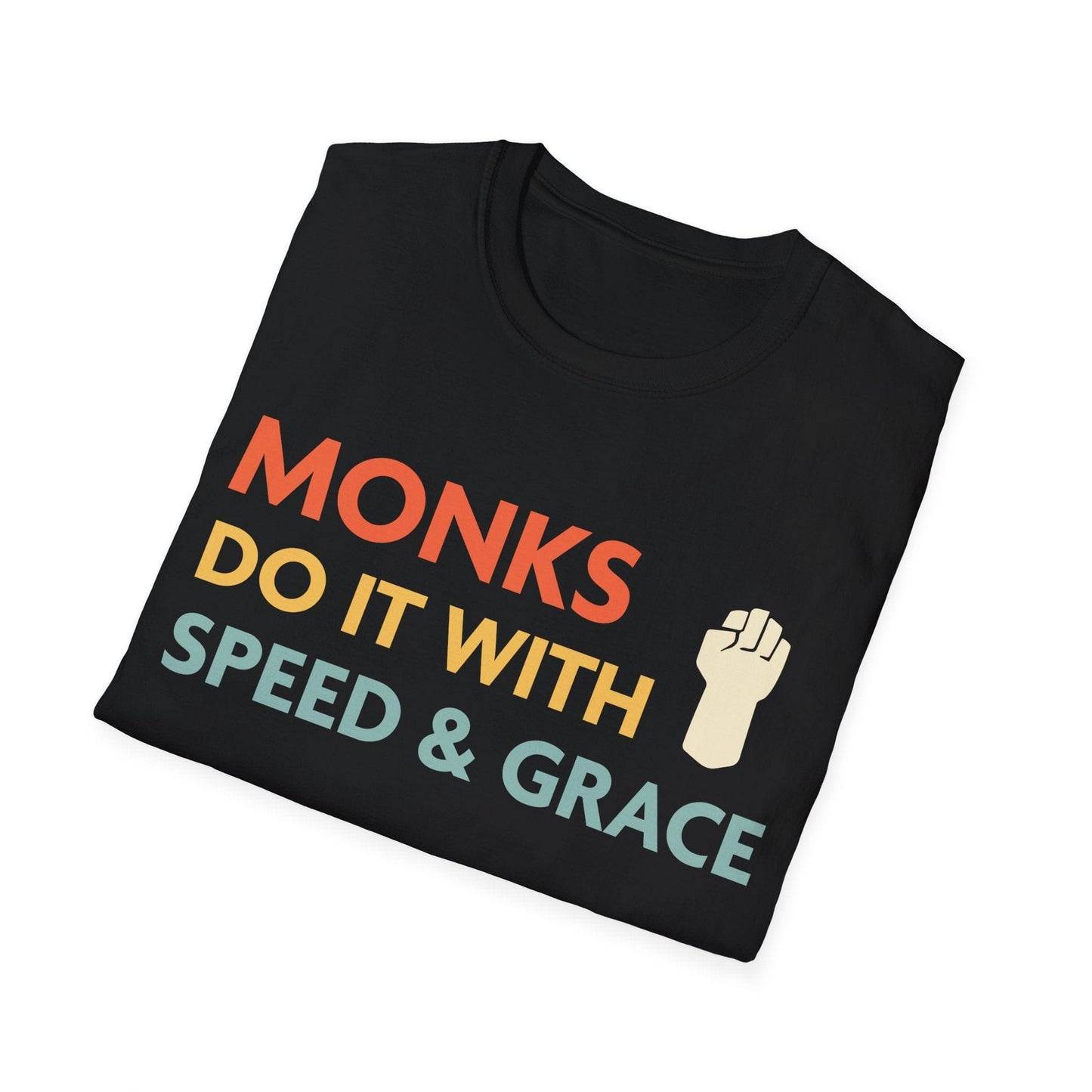 Printify T-Shirt DnD Monks Do It With Speed & Grace Shirt