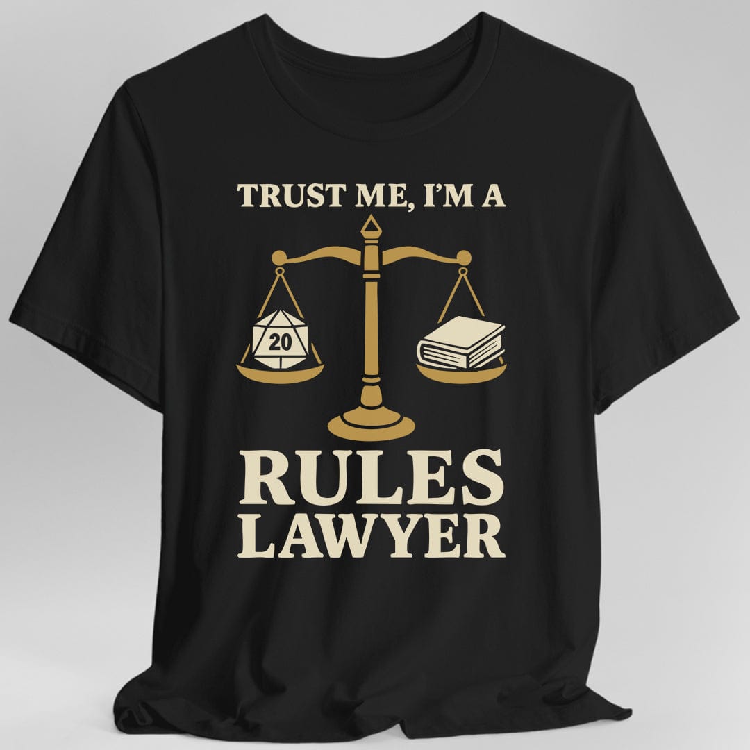Printify T-Shirt Black / S DnD Rules Lawyer Shirt