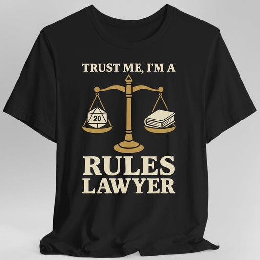 Printify T-Shirt Black / S DnD Rules Lawyer Shirt