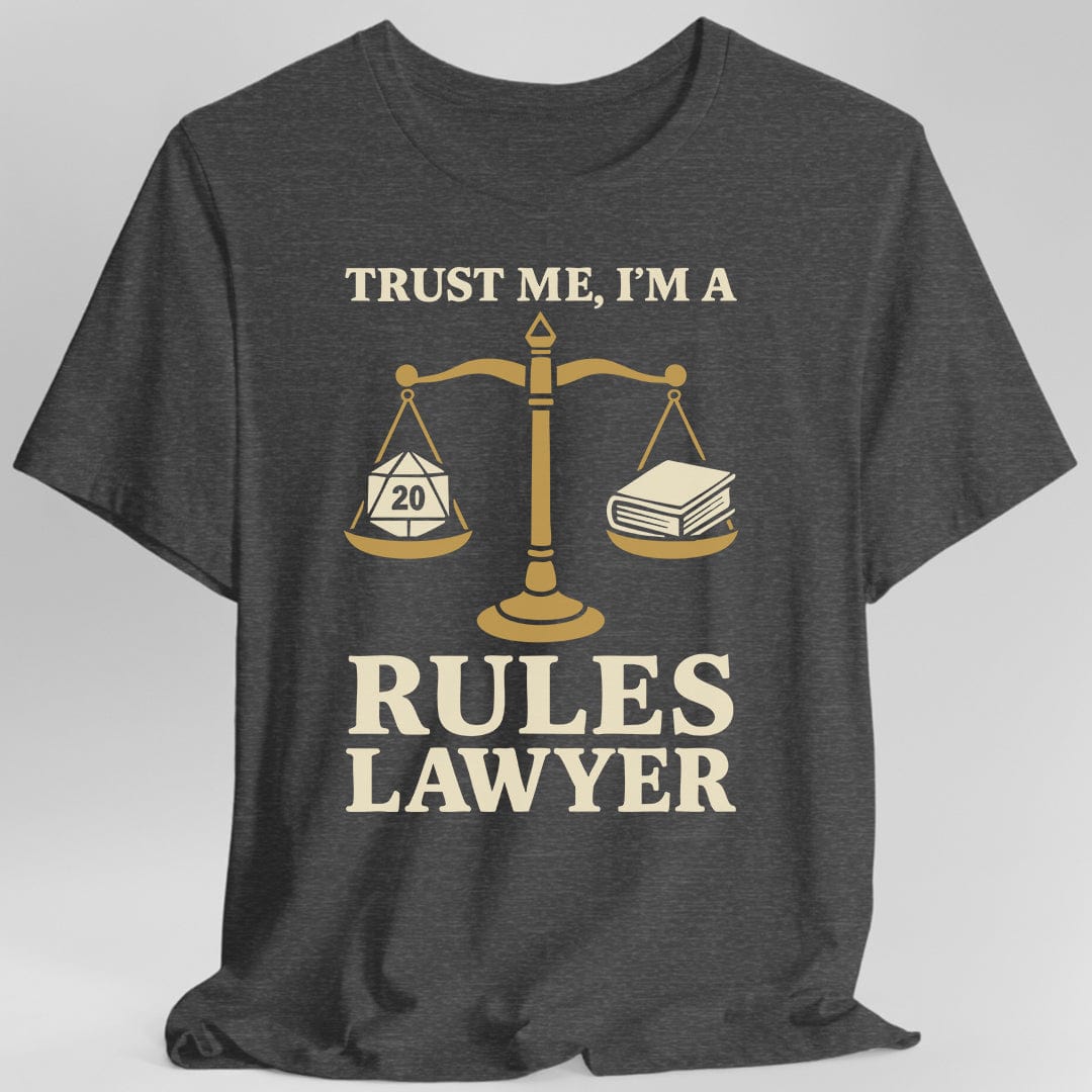 Printify T-Shirt Dark Heather / S DnD Rules Lawyer Shirt