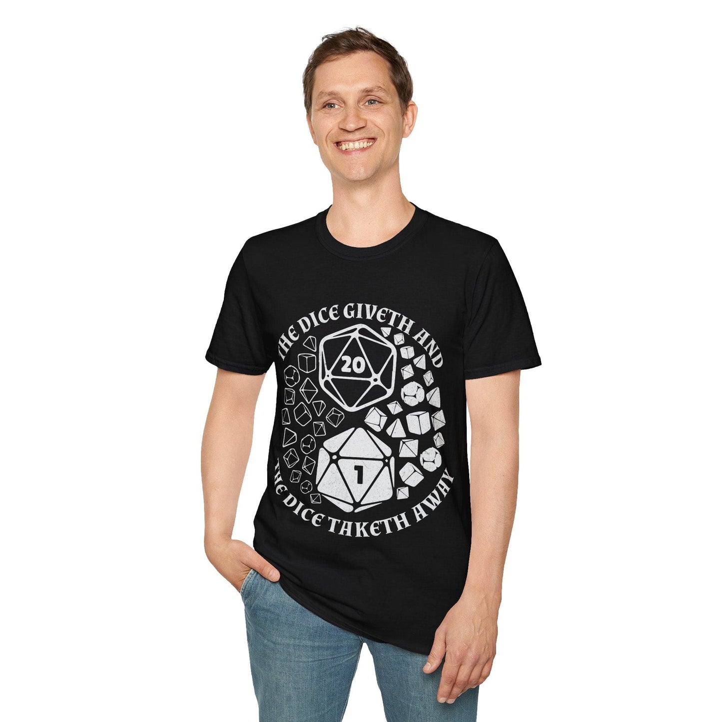 Printify T-Shirt DnD Shirt - Yin Yang Dice