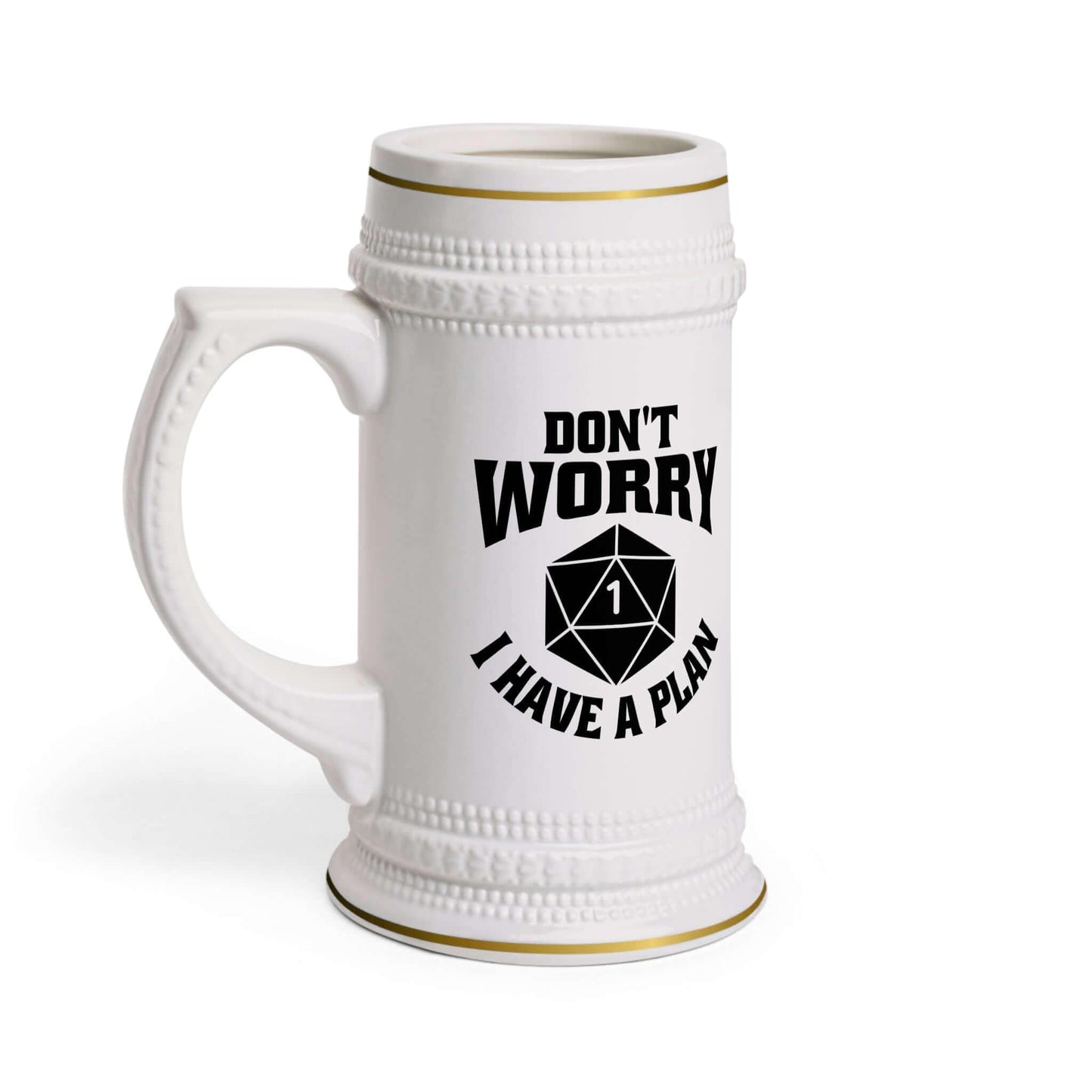 Printify Mug 22oz DND Tankard - Don't Worry I have a Plan