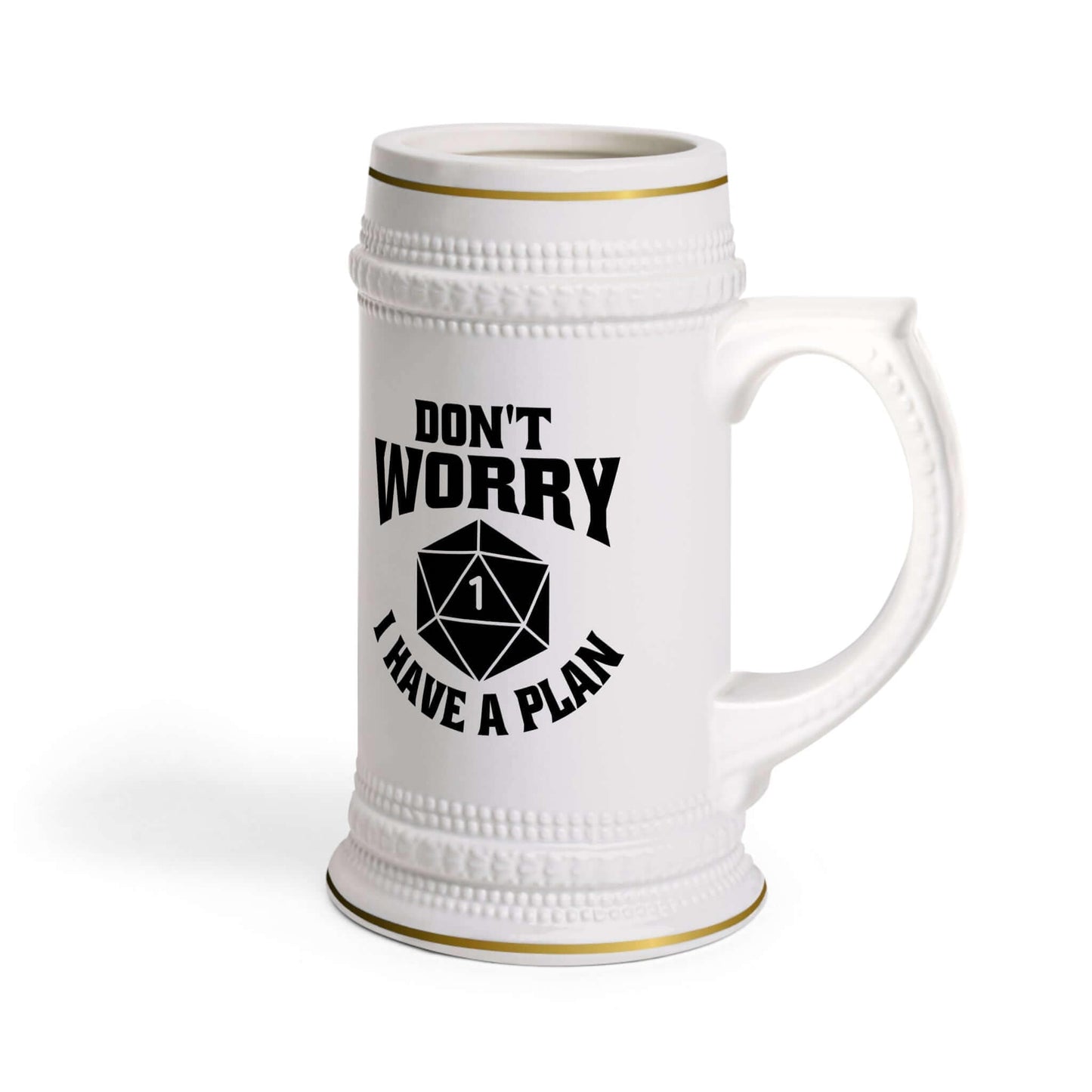 Printify Mug 22oz DND Tankard - Don't Worry I have a Plan