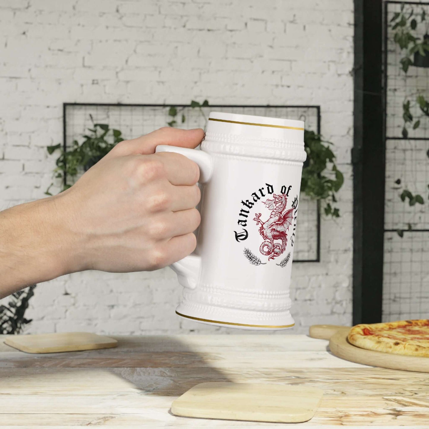 Printify Mug 22oz DnD Tankard of Plenty Beer Stein