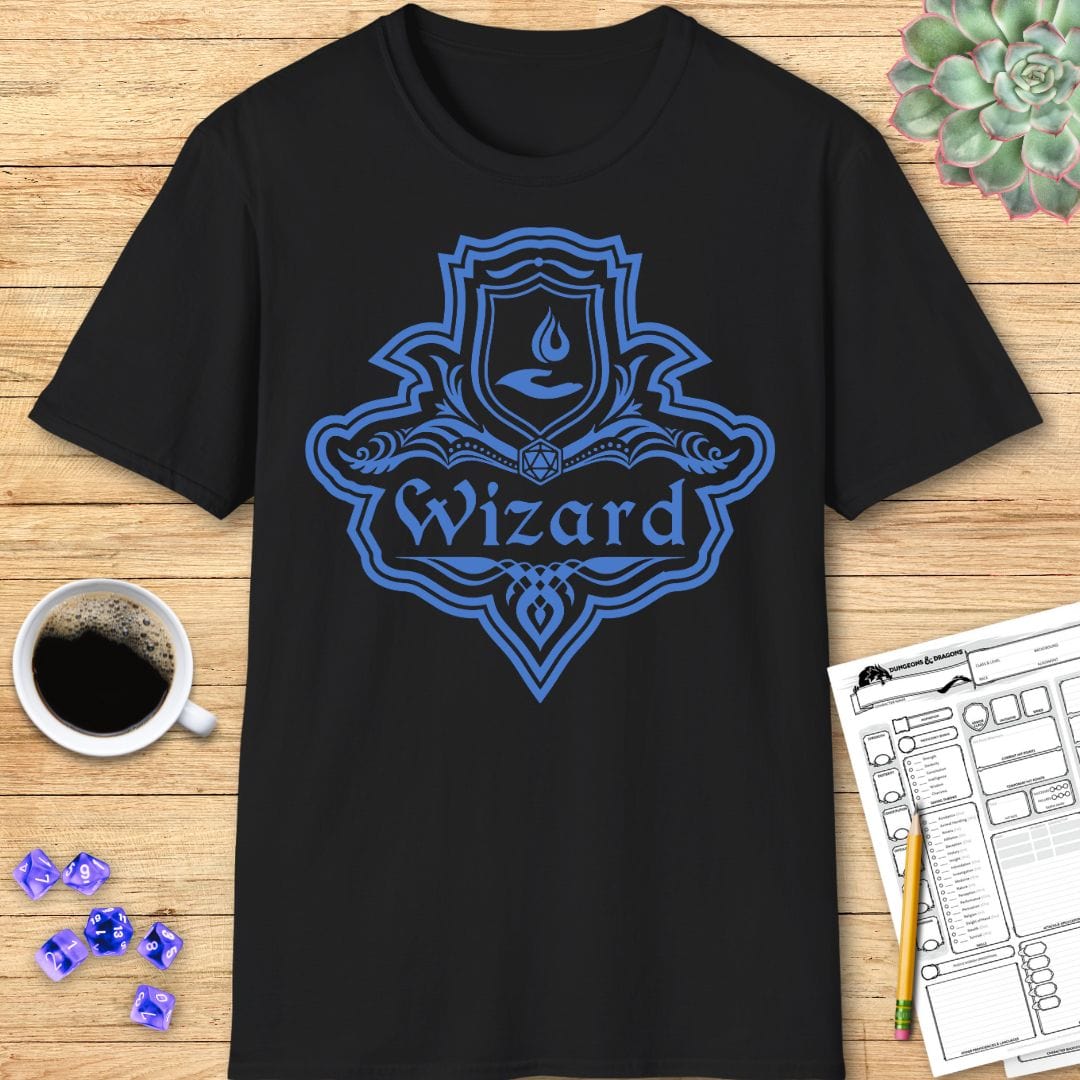 Printify T-Shirt DnD Wizard Class Emblem T-Shirt