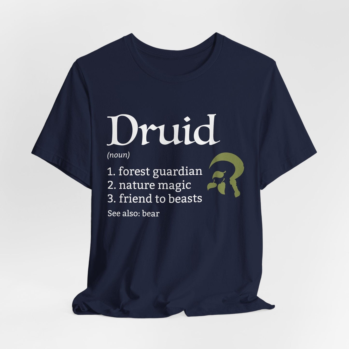 Printify T-Shirt Navy / S Druid Class Definition T-Shirt – Funny DnD Definition Tee