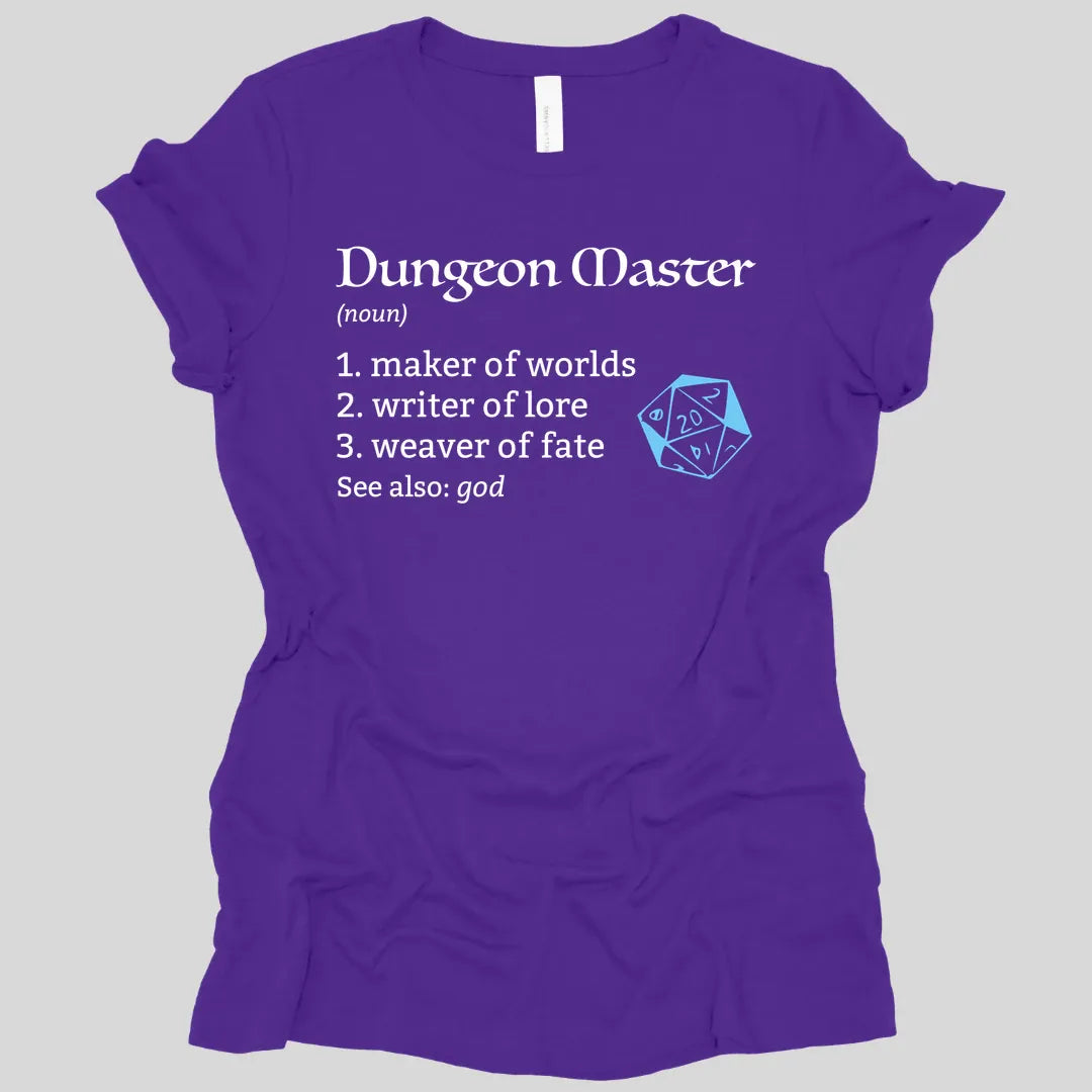 Printify T-Shirt Team Purple / S Dungeon Master Definition D&D Women's T-shirt