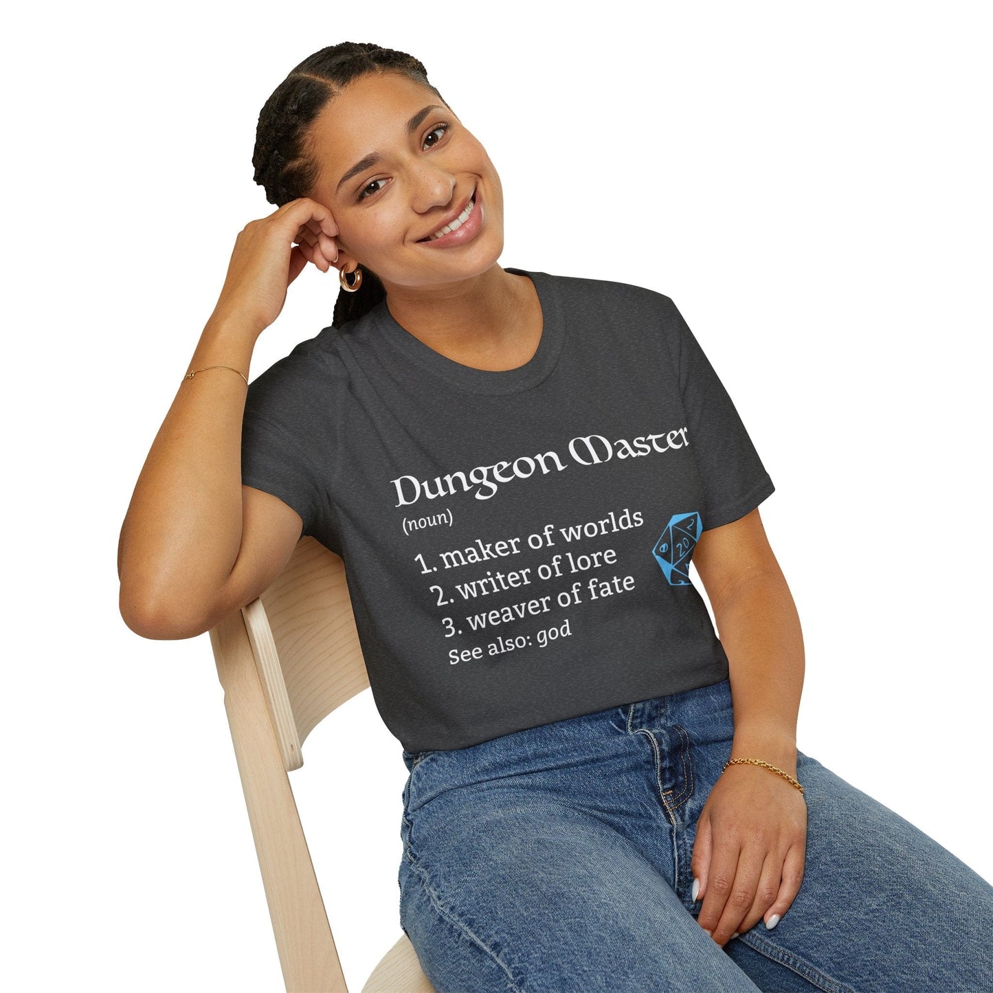 Printify T-Shirt Dungeon Master Definition T-Shirt – Funny DnD DM Definition Tee