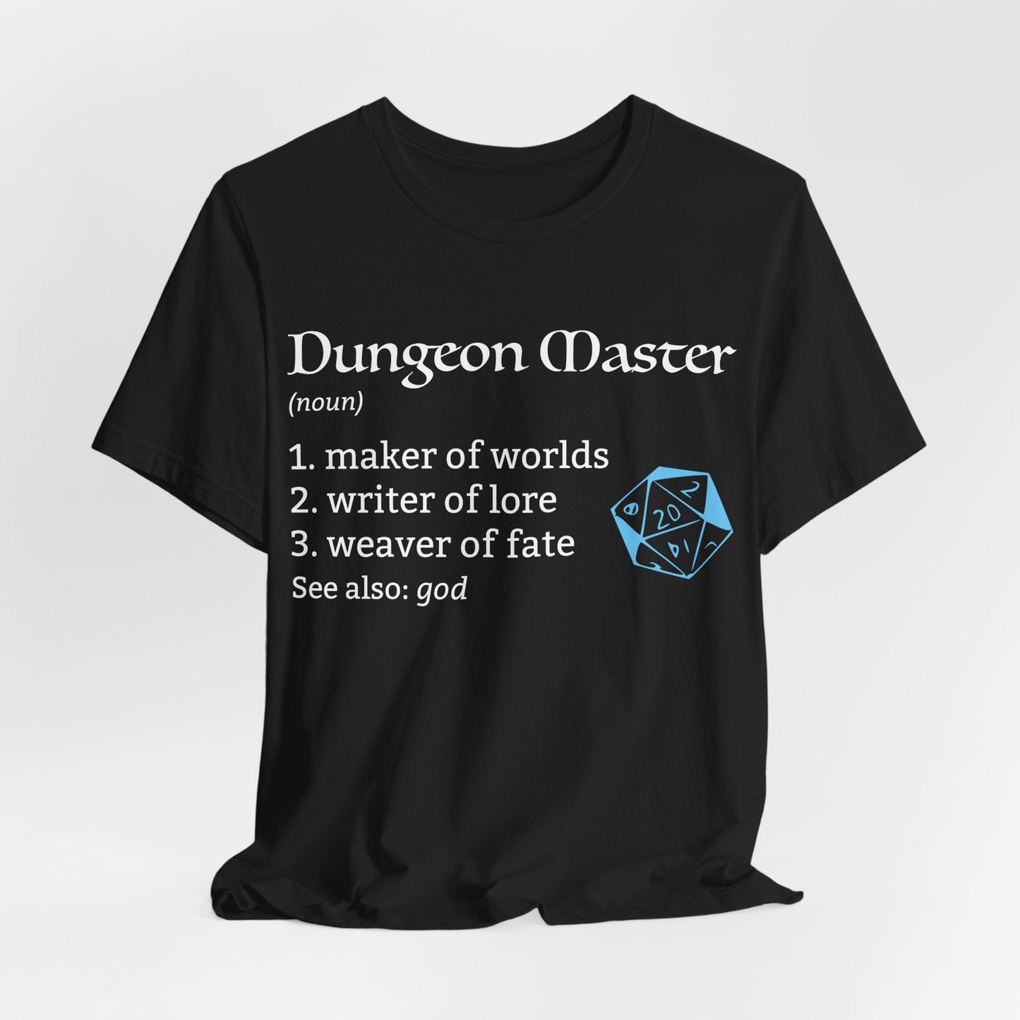 Printify T-Shirt Black / S Dungeon Master Definition T-Shirt – Funny DnD DM Definition Tee