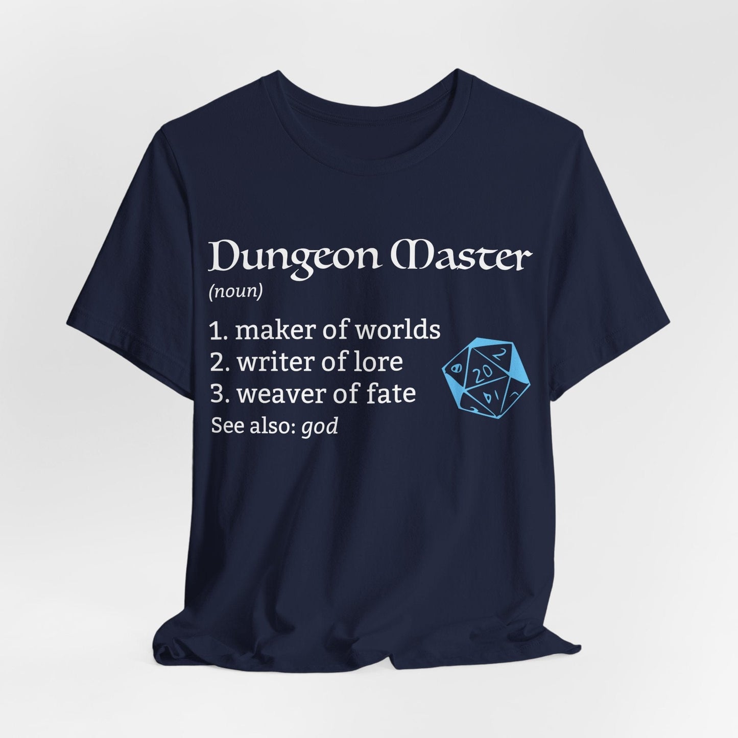 Printify T-Shirt Navy / S Dungeon Master Definition T-Shirt – Funny DnD DM Definition Tee