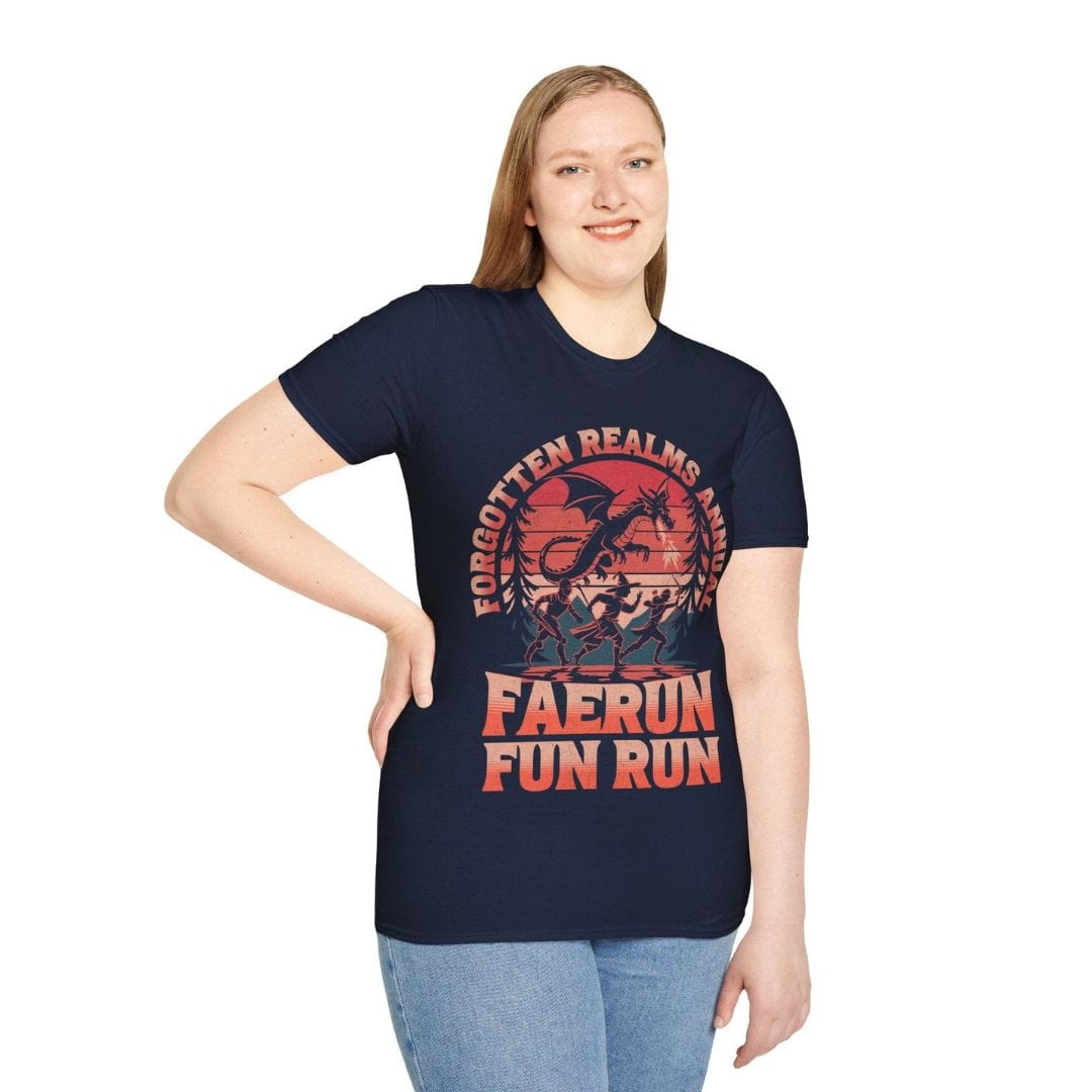 Printify T-Shirt Faerun Fun Run Funny D&D T-shirt