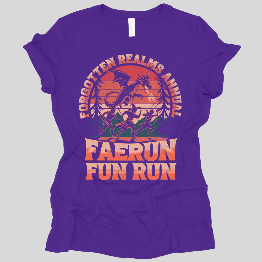 Printify T-Shirt Team Purple / S Faerun Fun Run Funny D&D Women's T-shirt