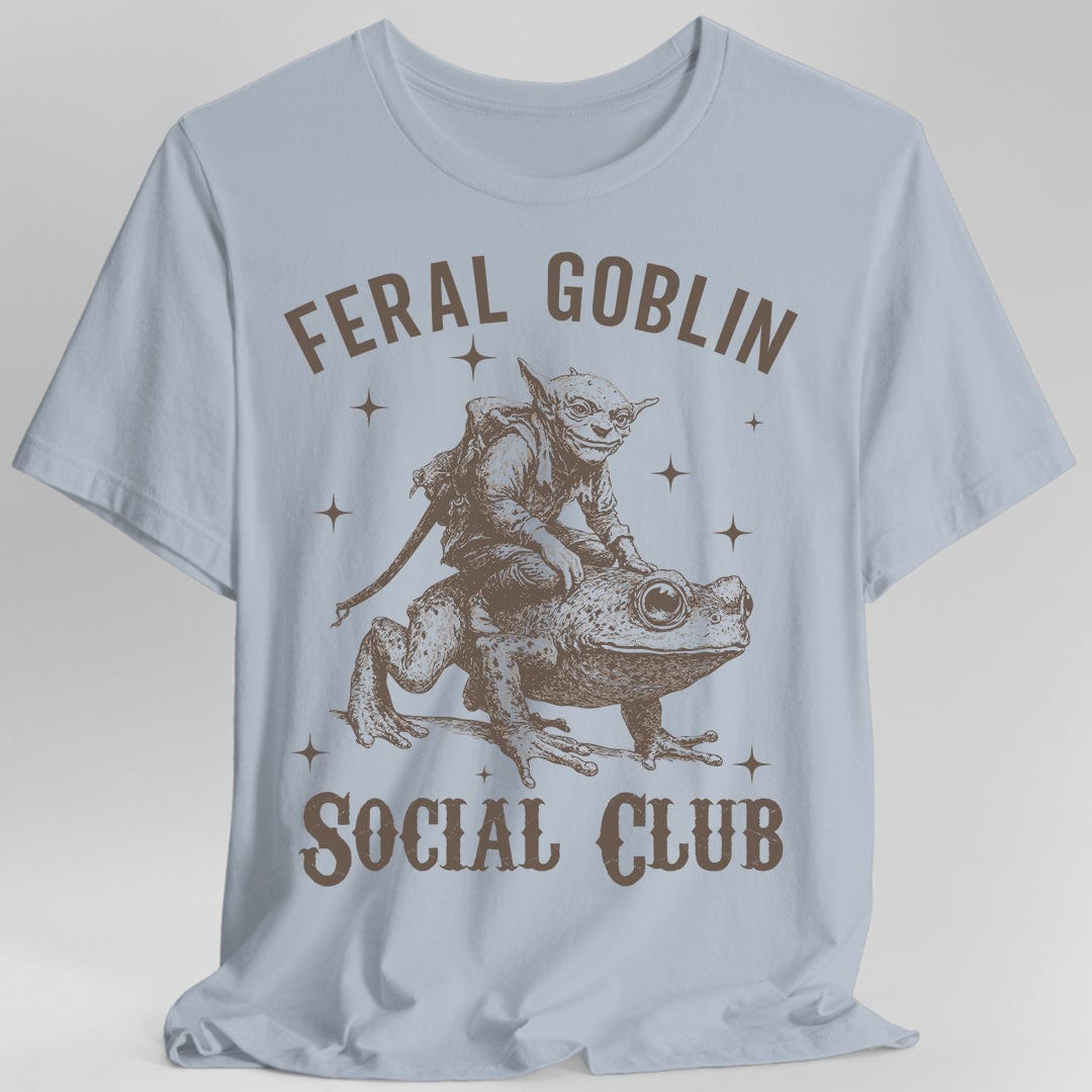 Printify T-Shirt Light Blue / S Feral Goblin Social Club T-shirt - With Toad