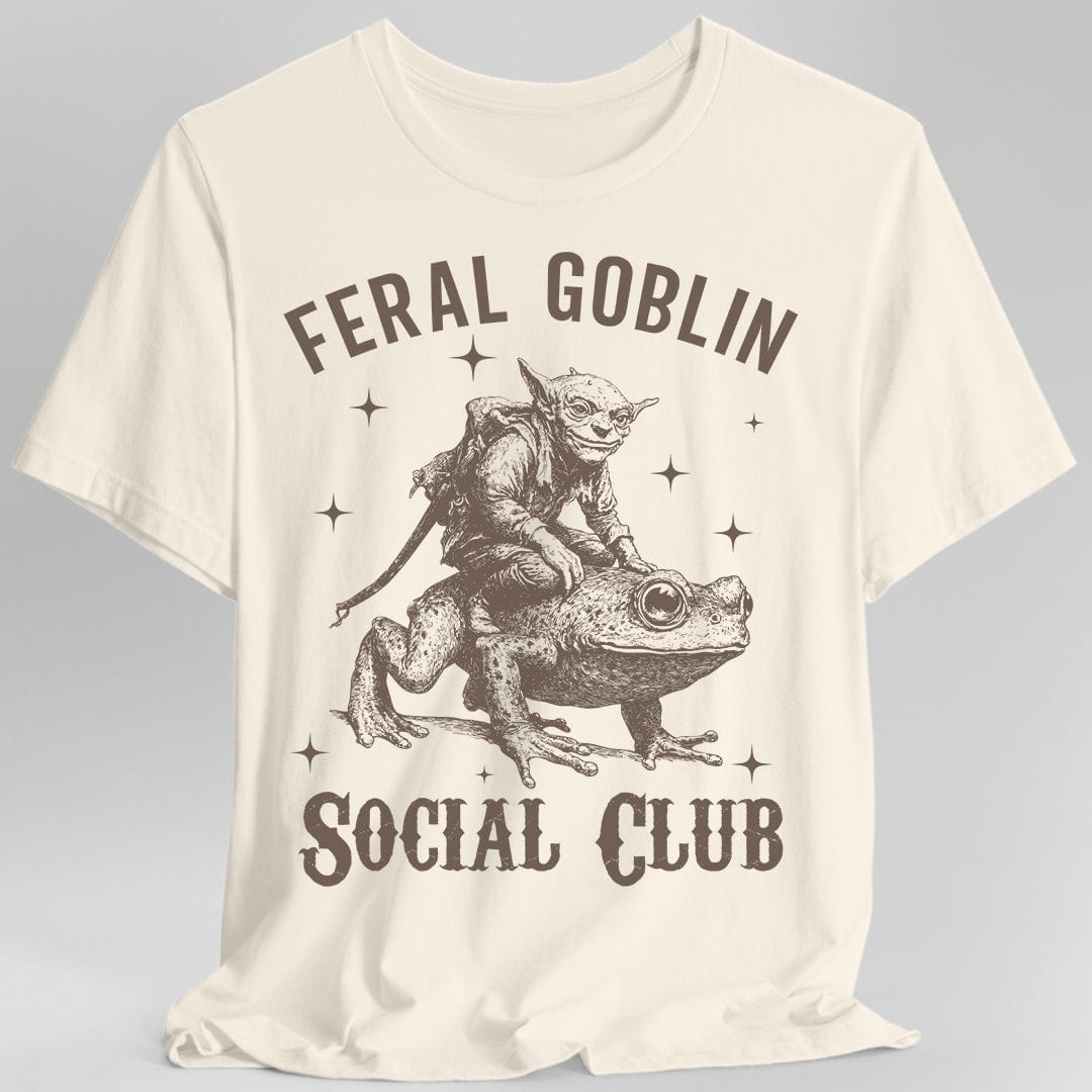 Printify T-Shirt Natural / S Feral Goblin Social Club T-shirt - With Toad