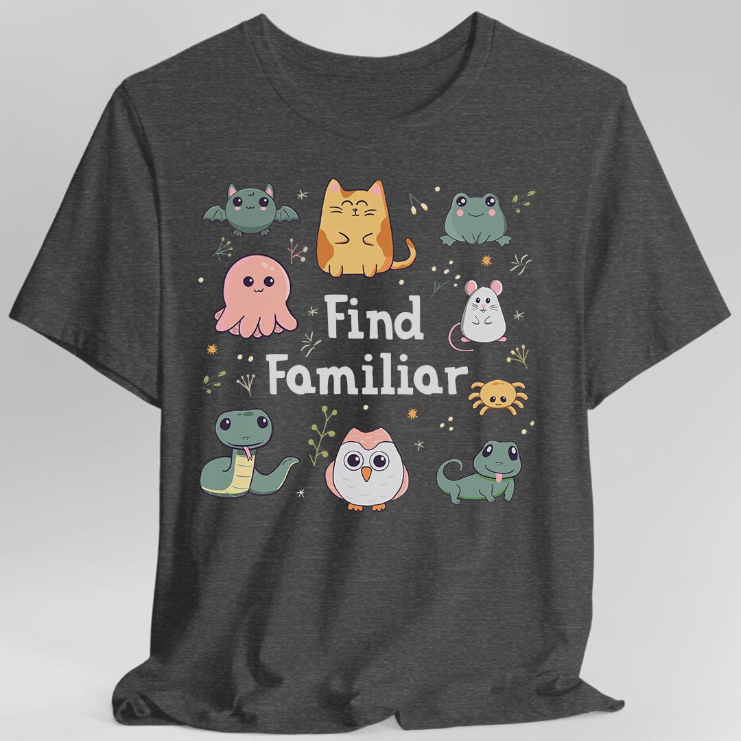 Printify T-Shirt Dark Heather / S Find Familiar Spell Shirt