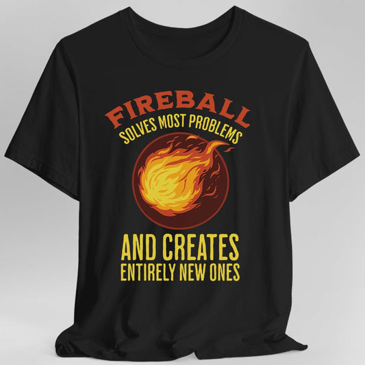 Printify T-Shirt Black / S Fireball D&D T-Shirt
