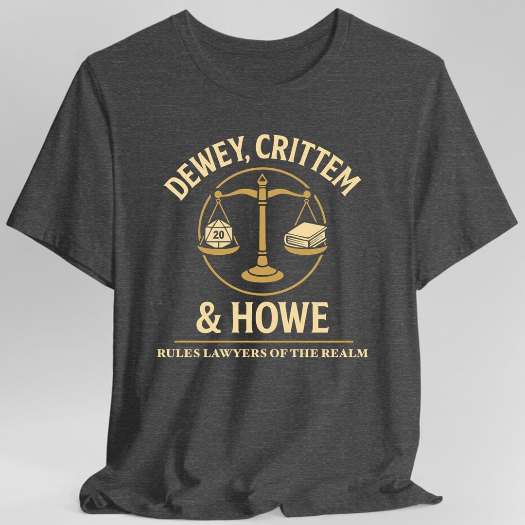 Printify T-Shirt Dark Heather / S Funny DnD Rules Lawyer Shirt