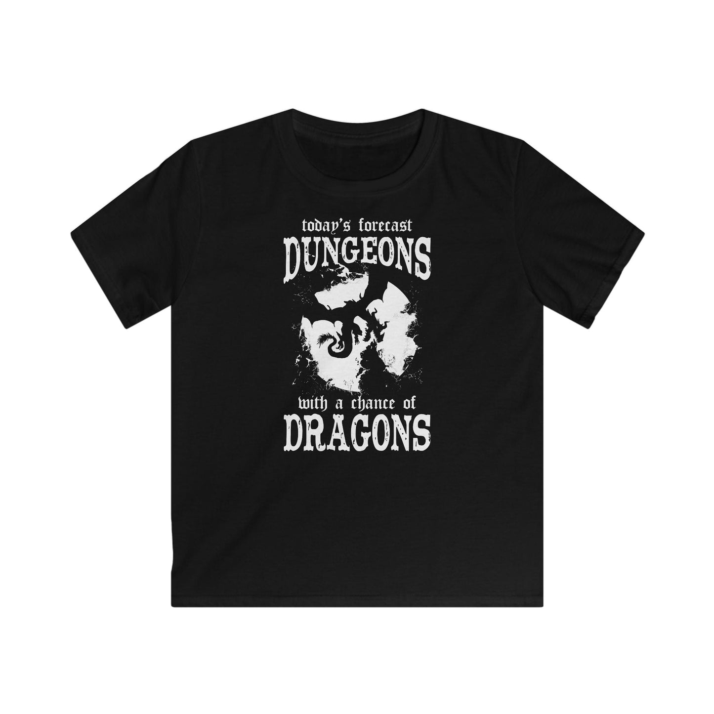 Printify Kids clothes Black / Youth XS Funny DnD Weather Forecast Kids Tshirt