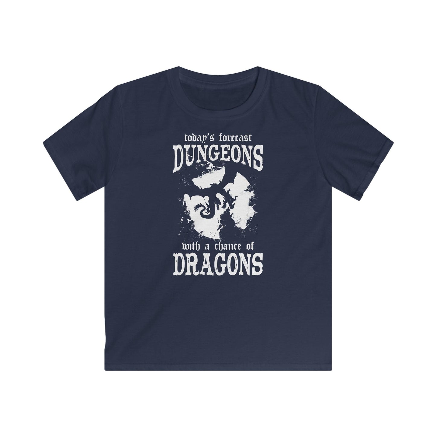 Printify Kids clothes Navy / Youth XS Funny DnD Weather Forecast Kids Tshirt