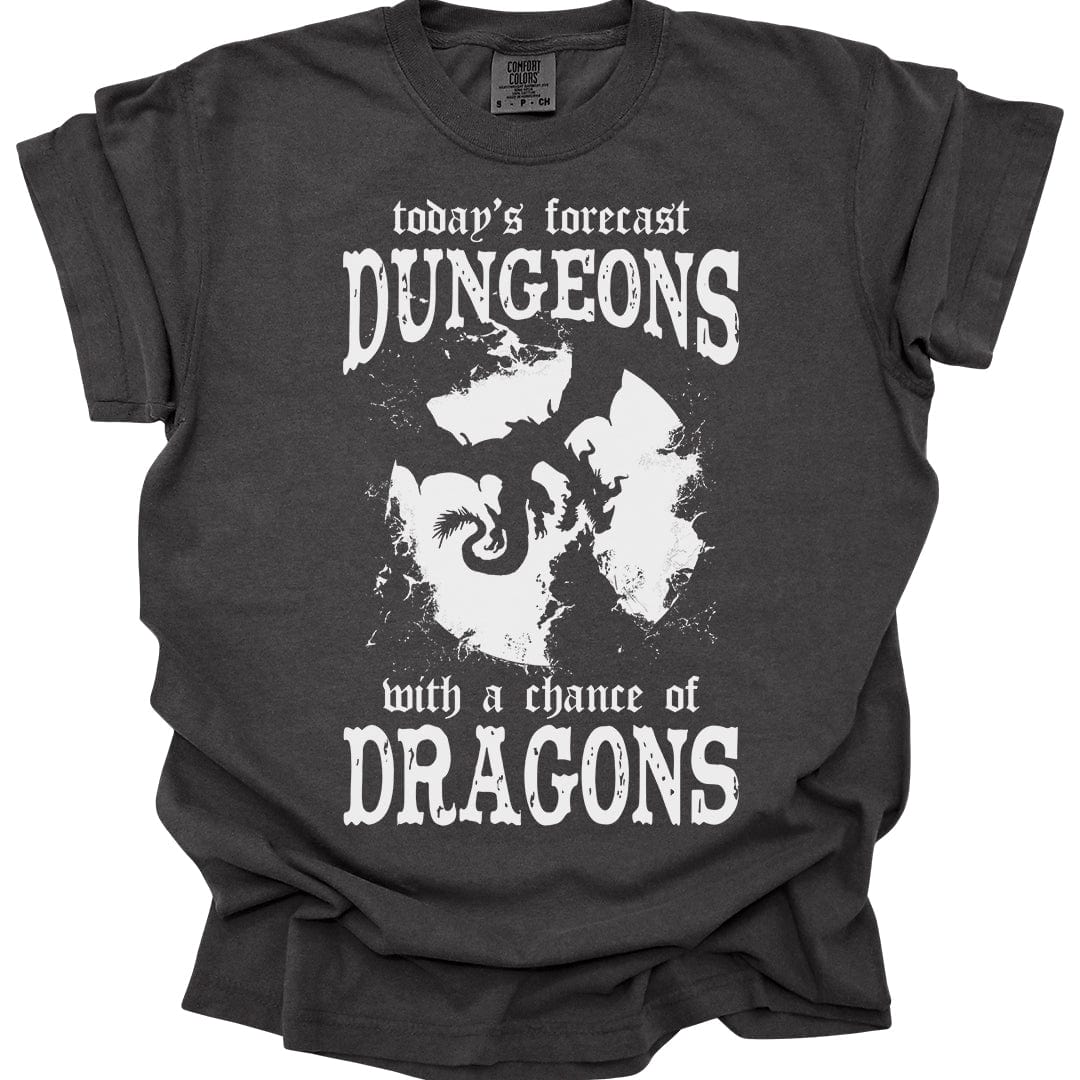 Printify T-Shirt Pepper / S Funny DnD Weather Forecast Tshirt - Comfort Colors