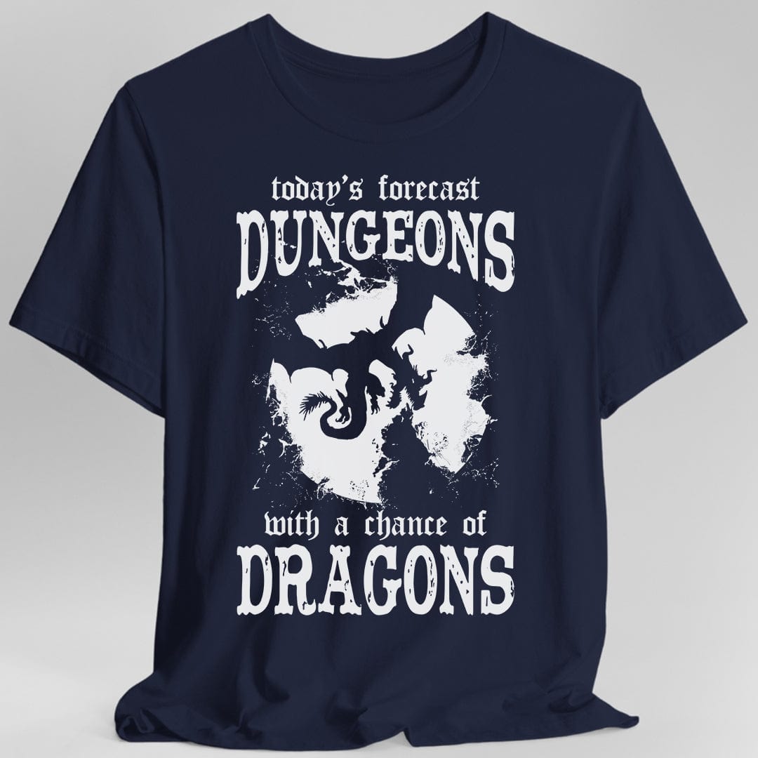 Printify T-Shirt Navy / S Funny DnD Weather Forecast Tshirt
