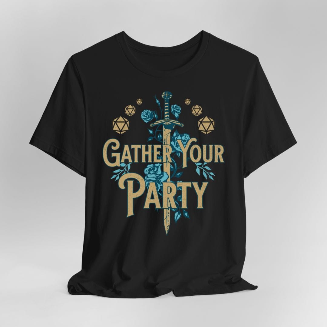 Printify T-Shirt Black / S Gather Your Party D&D Shirt