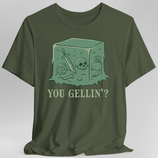 Printify T-Shirt Military Green / S Gelatinous Cube Shirt