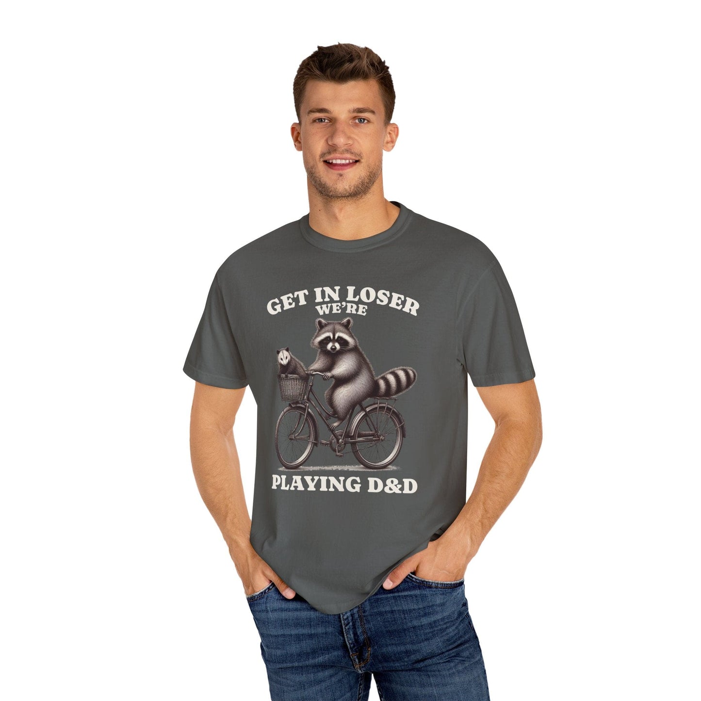 Printify T-Shirt Get In Loser We’re Playing D&D T-Shirt - Comfort Colors
