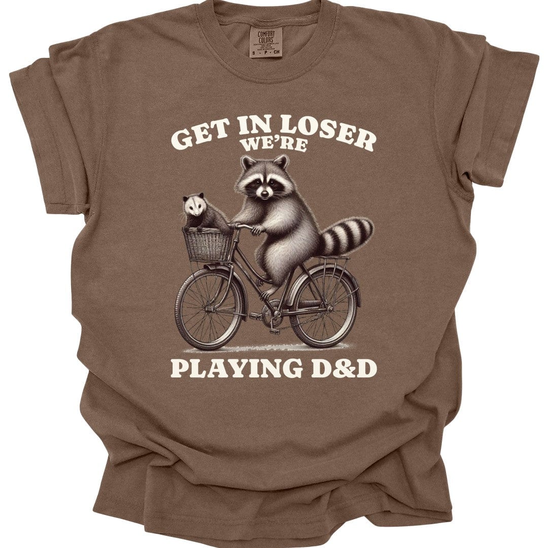 Printify T-Shirt Espresso / S Get In Loser We’re Playing D&D T-Shirt - Comfort Colors