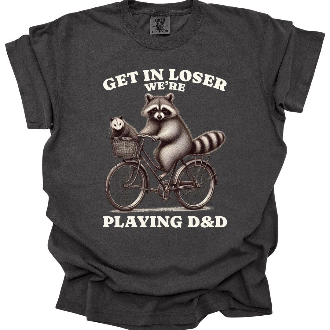 Printify T-Shirt Pepper / S Get In Loser We’re Playing D&D T-Shirt - Comfort Colors