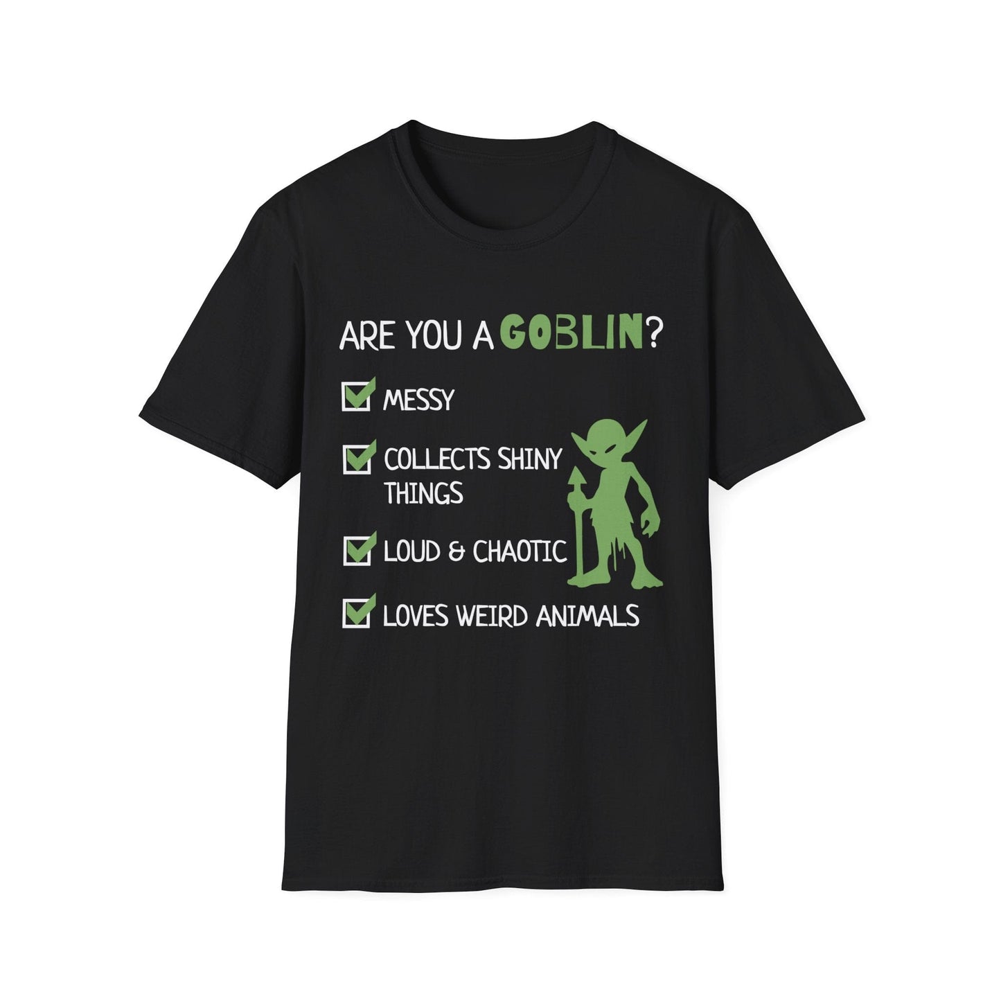 Printify T-Shirt Black / S Goblin Quiz Shirt - Funny DnD Goblin Friend T-shirt