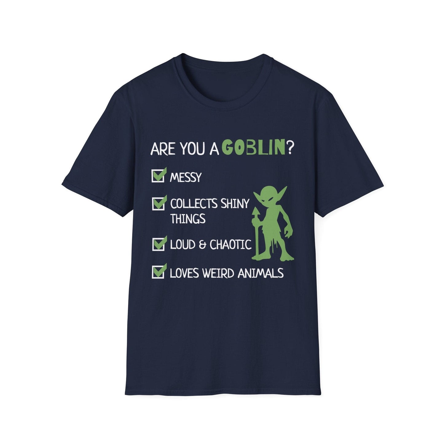 Printify T-Shirt Navy / S Goblin Quiz Shirt - Funny DnD Goblin Friend T-shirt