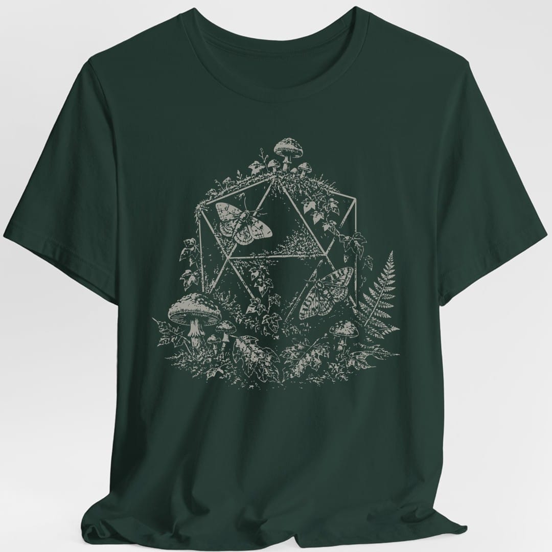 Printify T-Shirt Forest Green / S Goblincore D20 Stipple T-Shirt