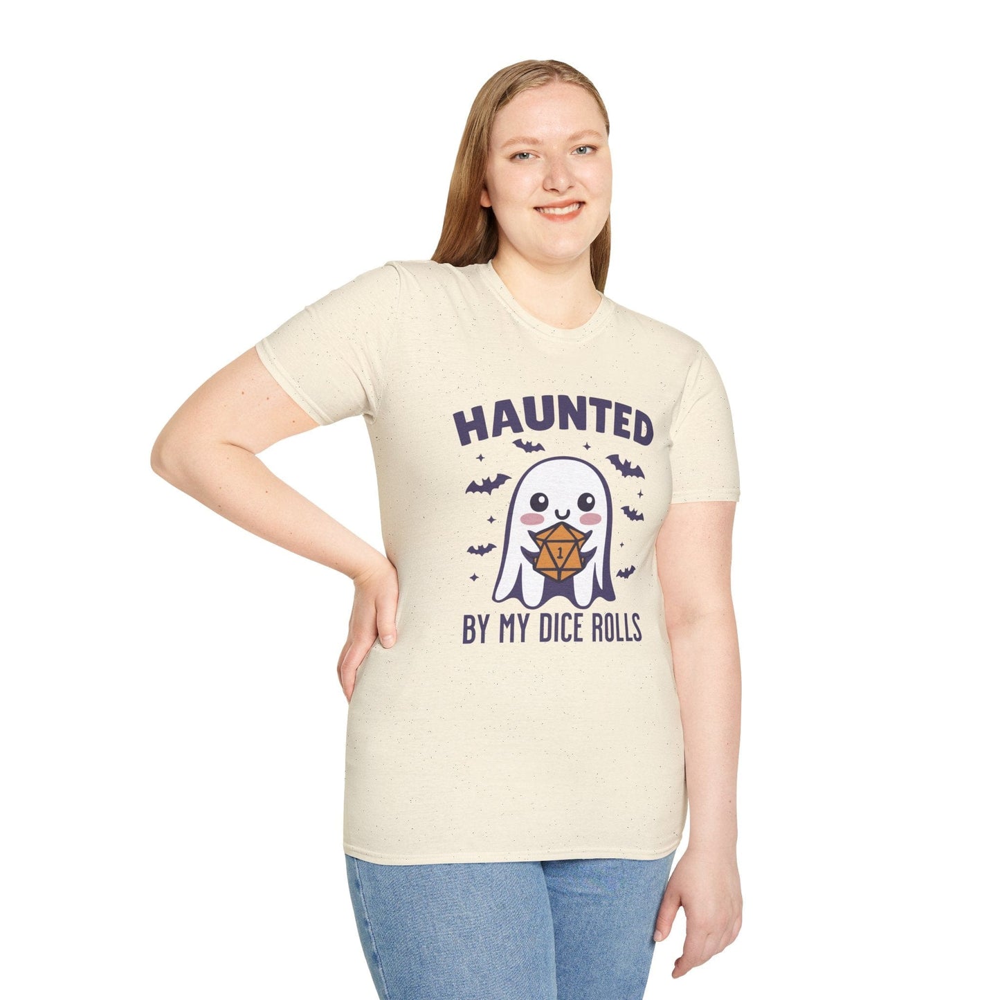 Printify T-Shirt Haunted By My Dice Rolls Halloween T-Shirt