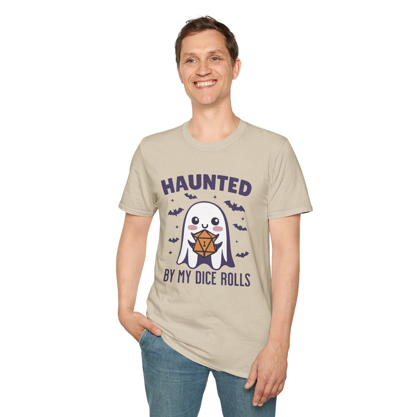 Printify T-Shirt Haunted By My Dice Rolls Halloween T-Shirt