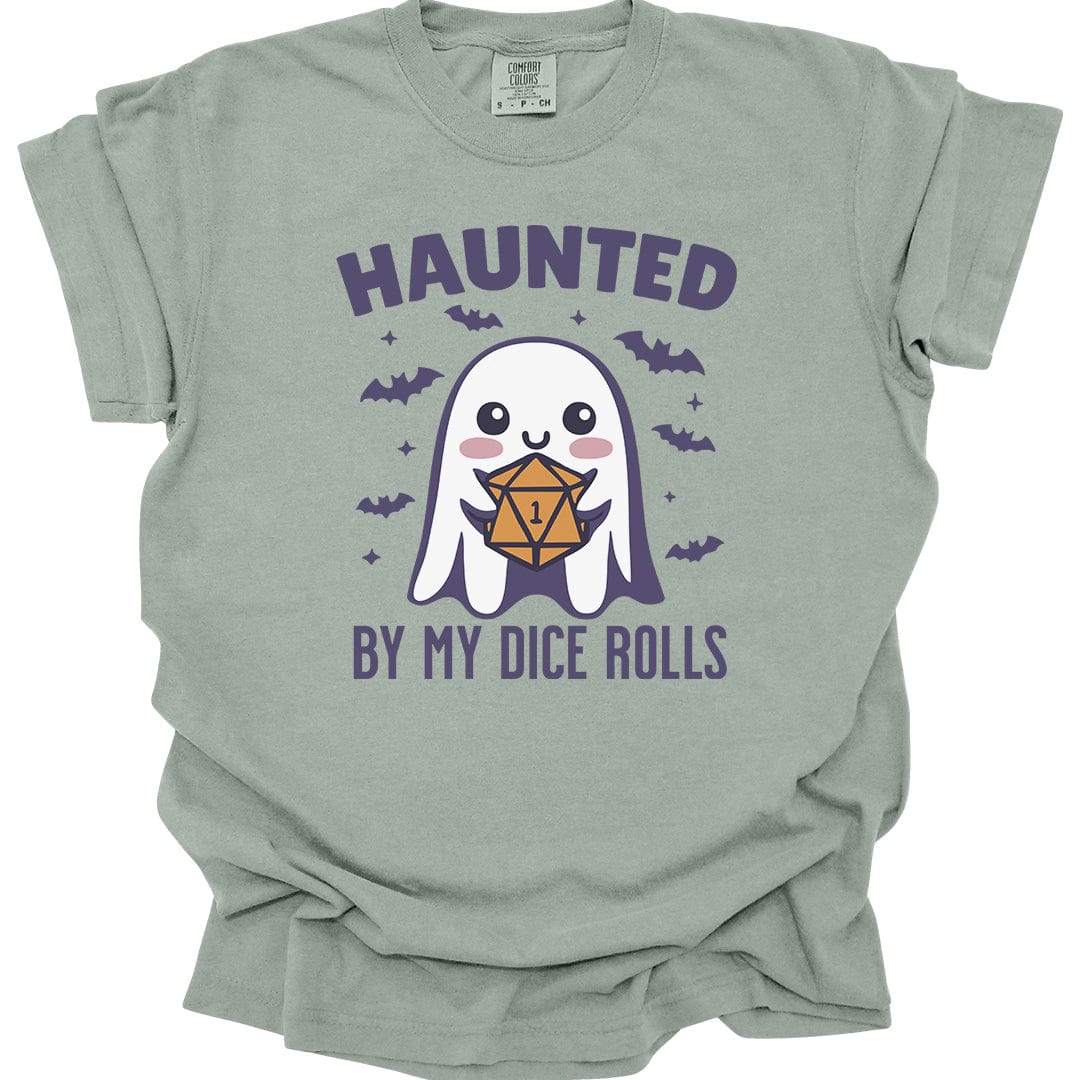 Printify T-Shirt Bay / S Haunted By My Dice Rolls Halloween T-Shirt - Comfort Colors