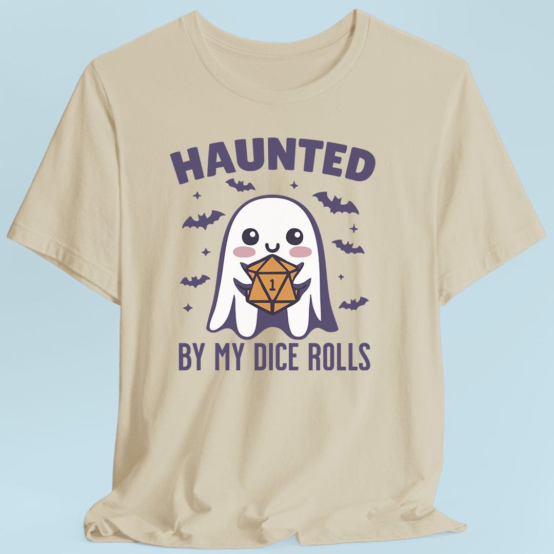 Printify T-Shirt Sand / S Haunted By My Dice Rolls Halloween T-Shirt
