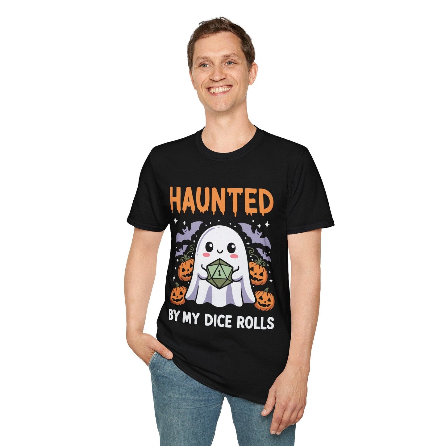 Printify T-Shirt Haunted By My Dice Rolls Kawaii T-Shirt
