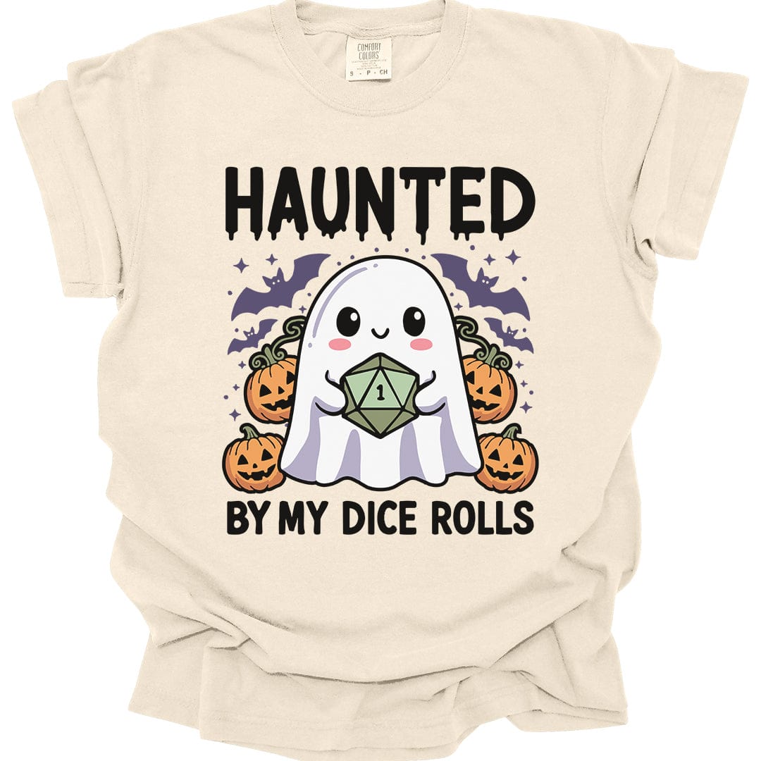Printify T-Shirt Ivory / S Haunted By My Dice Rolls Kawaii T-Shirt - Comfort Colors